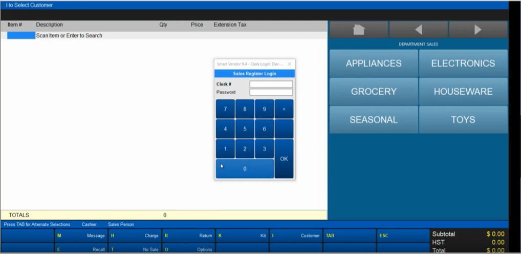 screenshot of ACCEO Smart Vendor